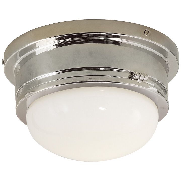 Marine Medium Flush Mount in Polished Nickel