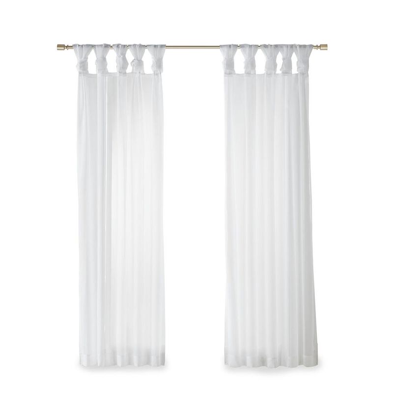 Belen Kox Ceres Twisted Tab Voile Sheer Window Pair, Belen Kox