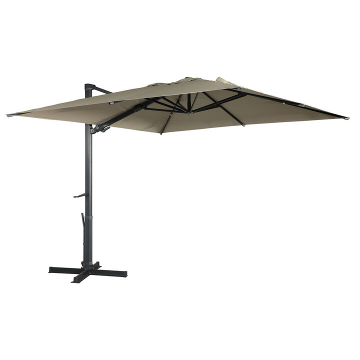 MONDAWE 10ft Square Cantilever Patio Umbrella for Outdoor Shade