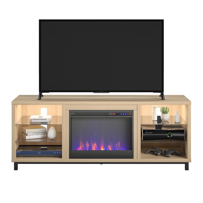 Ameriwood Home Lumina Deluxe Fireplace TV Stand for TVs up to 70"