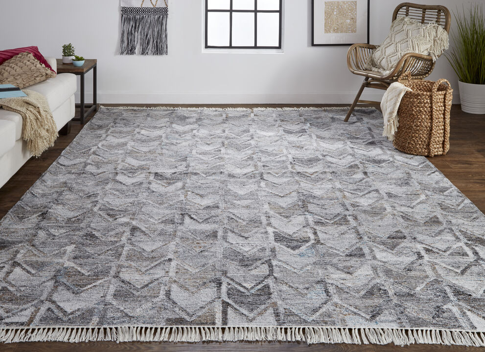 Beckett 0813F Gray/Silver/Taupe 5' x 8' Rug