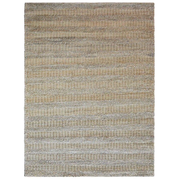 HAND WOVEN JUTE ECO-FRIENDLY Contemporary AREA RUGS  - 8'x10', Rectangle Shape, Beige Color, Contemporary, High Pile, Natural Fiber, Outdoor Indoor Handmade Area Rugs for Living Room (J00047)