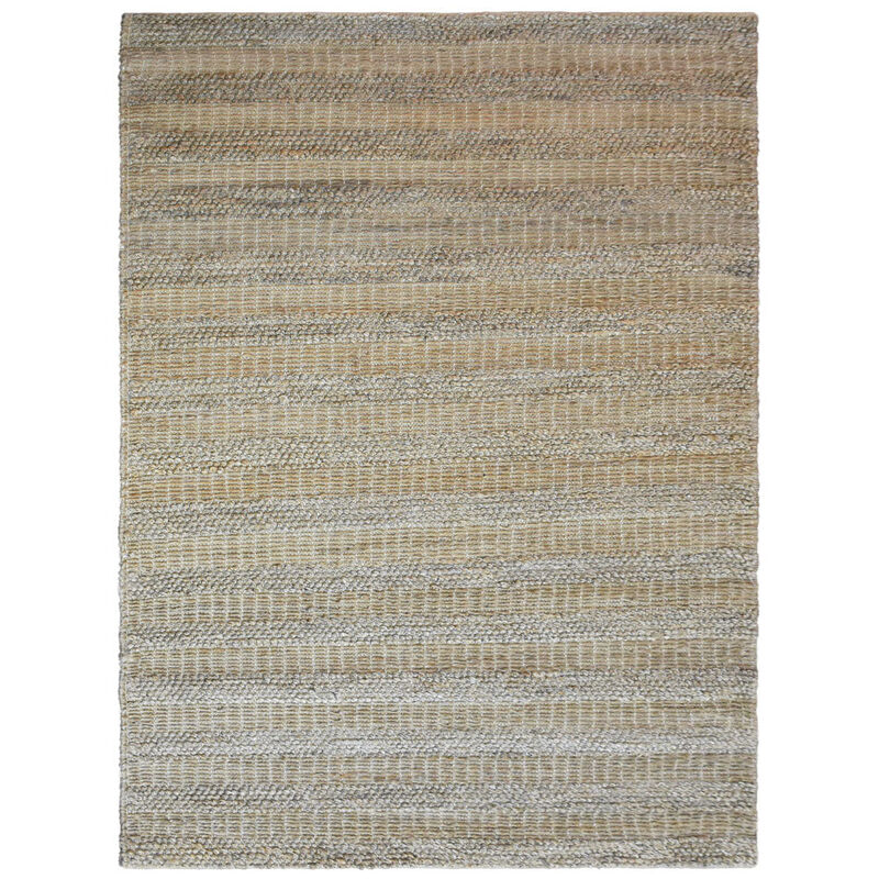 HAND WOVEN JUTE ECO-FRIENDLY Contemporary AREA RUGS  - 8'x10', Rectangle Shape, Beige Color, Contemporary, High Pile, Natural Fiber, Outdoor Indoor Handmade Area Rugs for Living Room (J00047)