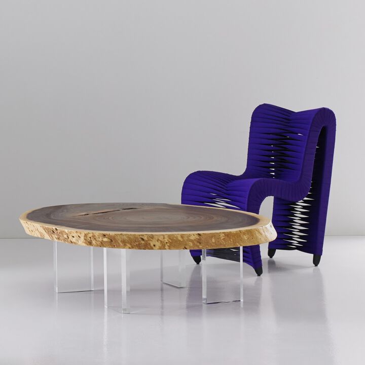 Floating Table with Acrylic Legs