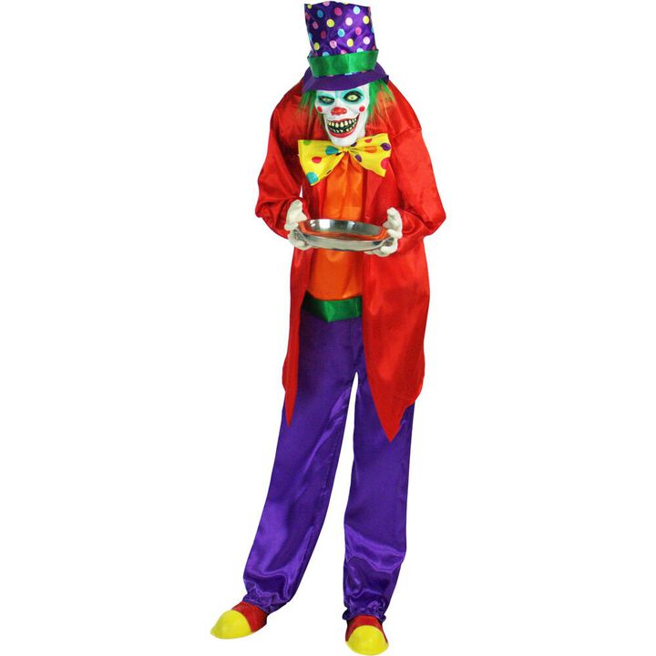 Haunted Hill Farm 60 Standing Clown, Animation, Lights Sound