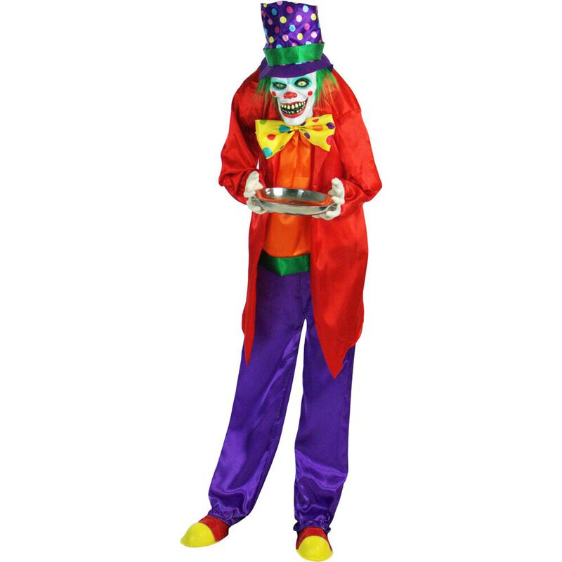Haunted Hill Farm 60 Standing Clown, Animation, Lights Sound