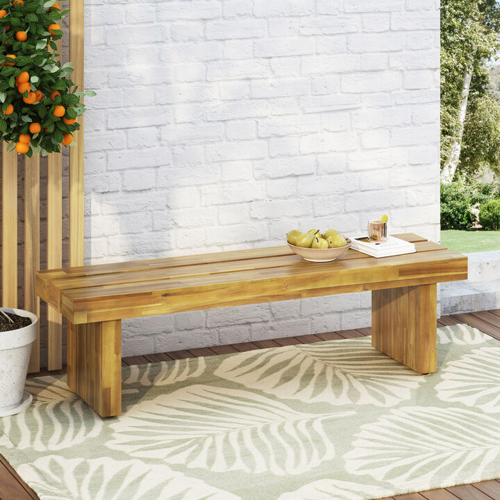 Merax Outdoor Indoor Wood Bench Dining Chair