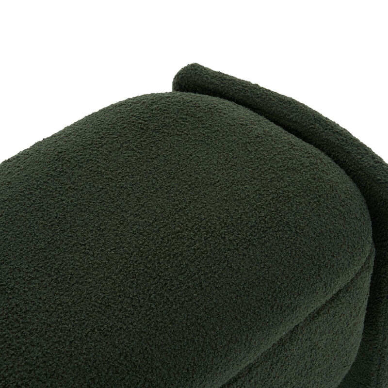 Merax Elegant Boucle Fabric Storage Ottoman Bench