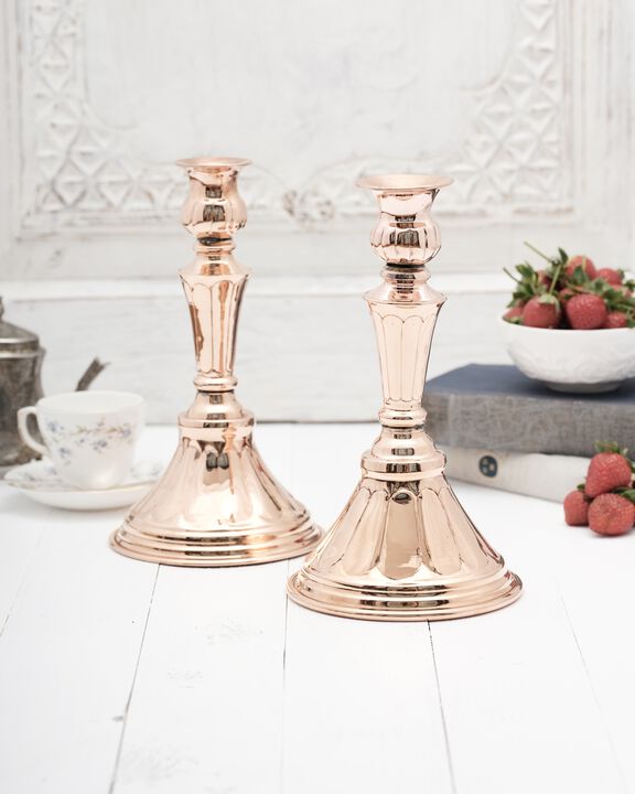 Coppermill Kitchen Vintage Inspired Candlesticks Pair