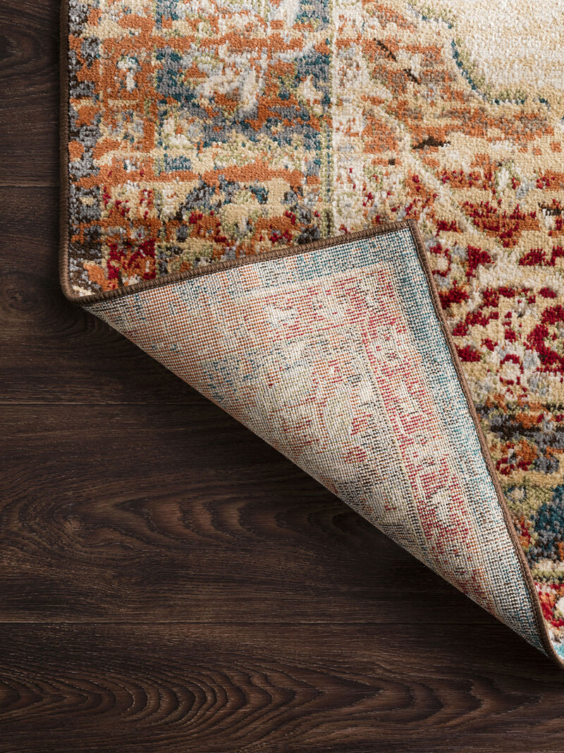 Isadora ISA04 Antique Ivory/Sunset 6' x 9' Rug by Loloi II