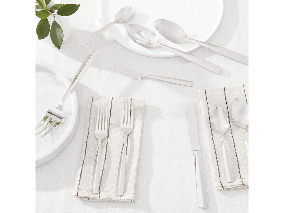 Lenox Lachlan 65-Piece Flatware Set, Metallic
