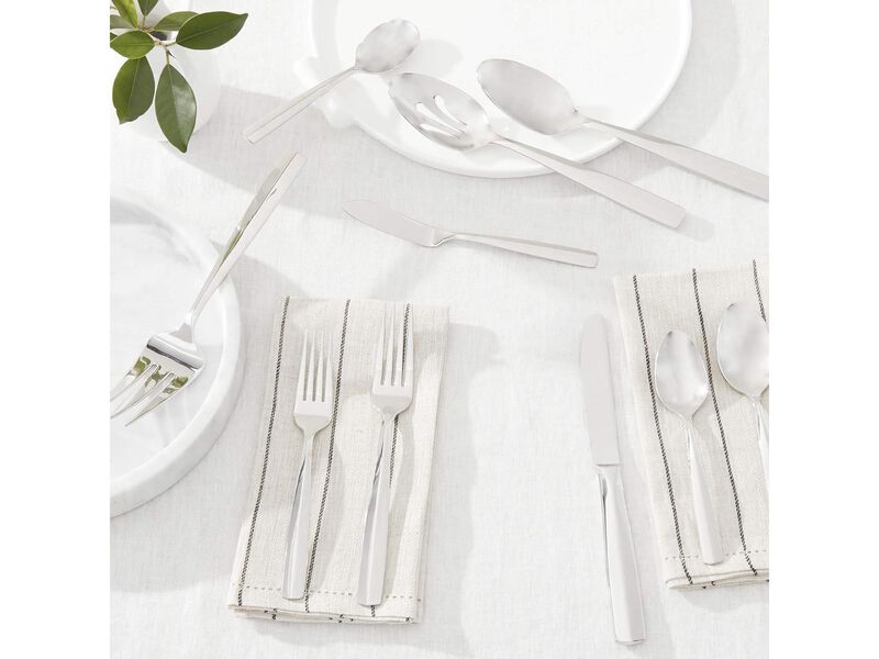 Lenox Lachlan 65-Piece Flatware Set, Metallic