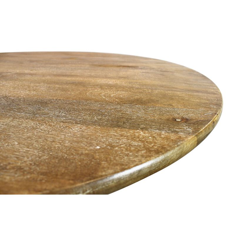 Mid-Century Jaden Round Bar Table in Distressed Natural