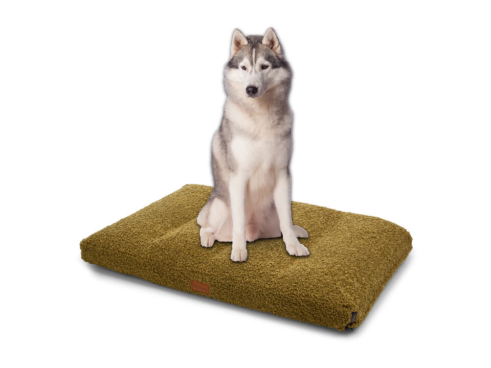 Teddy Ergonomic Extra Large Dog Mattress - Green Luxurious Removable Fabric