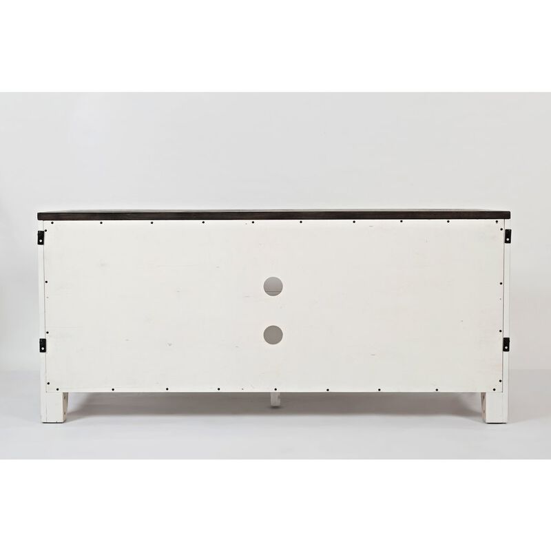 Jofran Madison County Rustic Reclaimed Solid Wood Farmhouse 60 Barn Door Console
