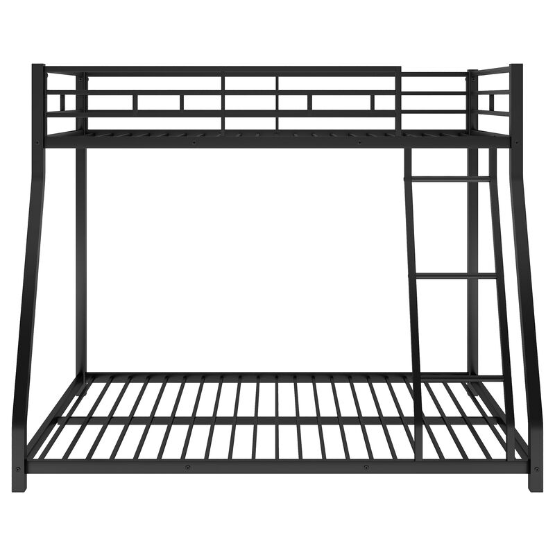 Merax Modern Metal Floor Bunk Bed with Sloping Stairs