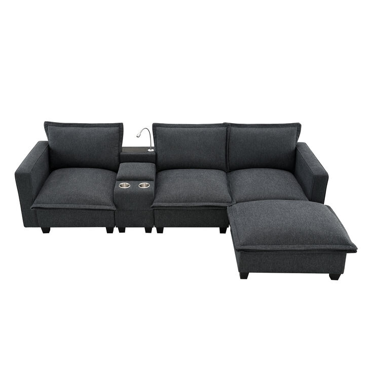 Merax 4-Seat Chenille Modular Sofa Couch