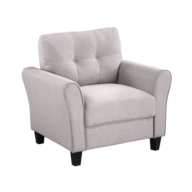 35" Modern Living Room Armchair Linen Upholstered Couch Furniture