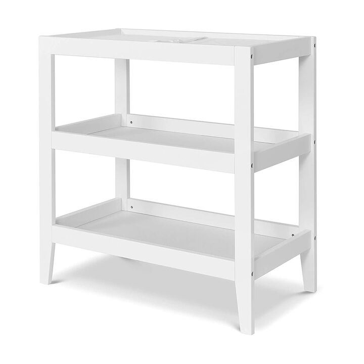 Hivvago Modern White Baby Changing Table w/ 1-inch Waterproof Changing Pad