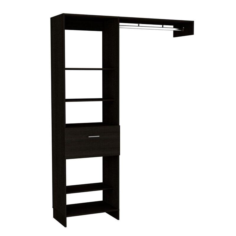 150 Closet System British, Bedroom, Black
