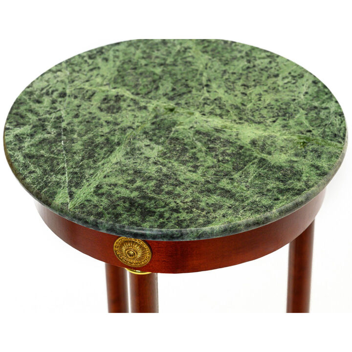 Legacy Decor Green Marble Round Plant Telephone Vase Stand New 28" High