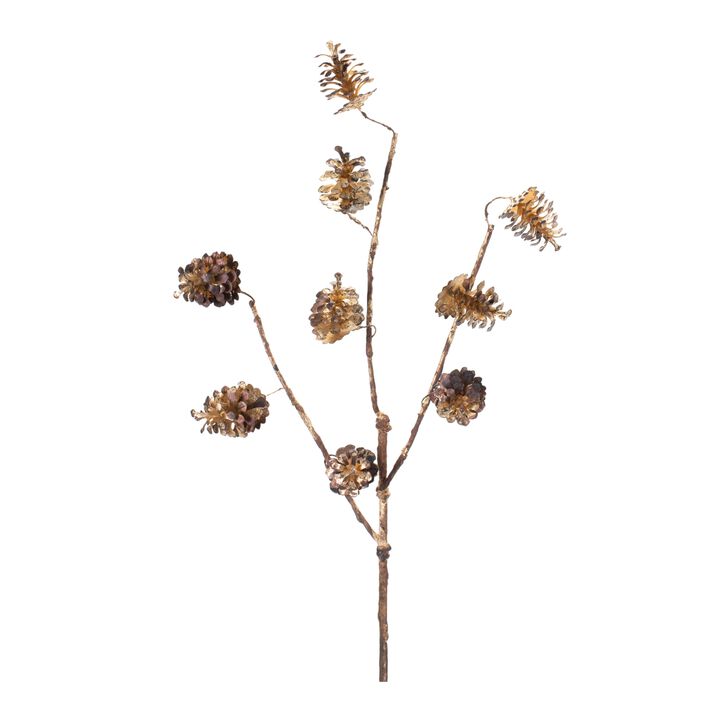 Set of 12 Pine Cone Sprays - Rustic Seasonal Accents for Home Décor
