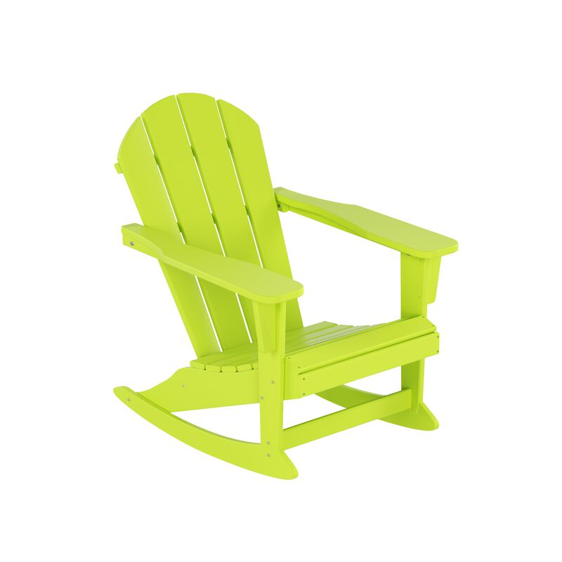 WestinTrends 3-Piece Outdoor Patio Rocking Adirondack Chairs with Side Table Set