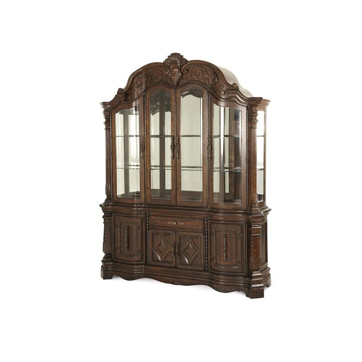 Michael Amini Windsor Court China Cabinet - Vintage Fruitwood