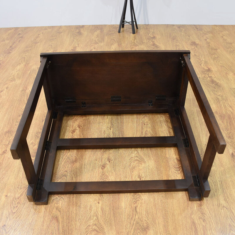 Handmade 100% Mango Wood Knock Down Dark Walnut Color Rectangular Shaped Indoor Study Table