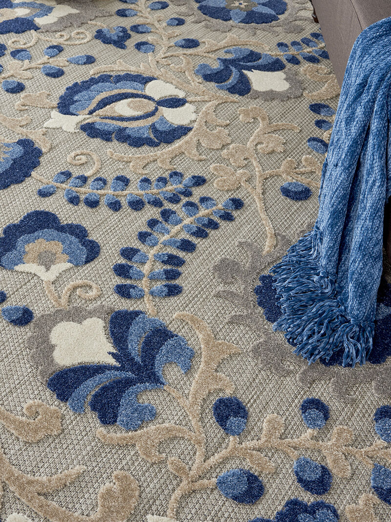 Aloha ALH17 Natural/Blue 6' x 9' Rug