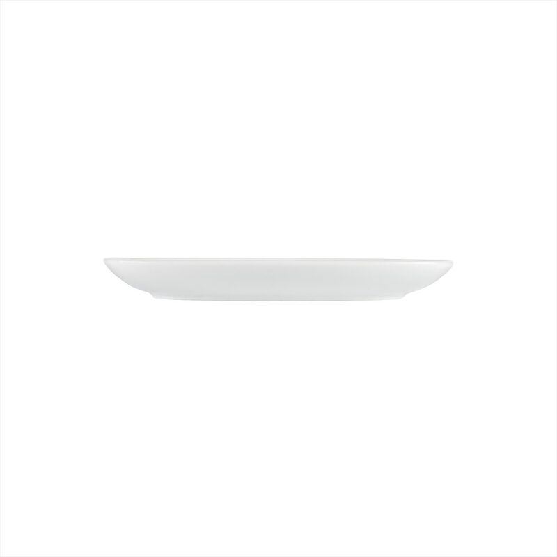 Porcelain Delta-Coupe 11.5" x 6.25" x h:1.25" Oval White Porcelain Platter