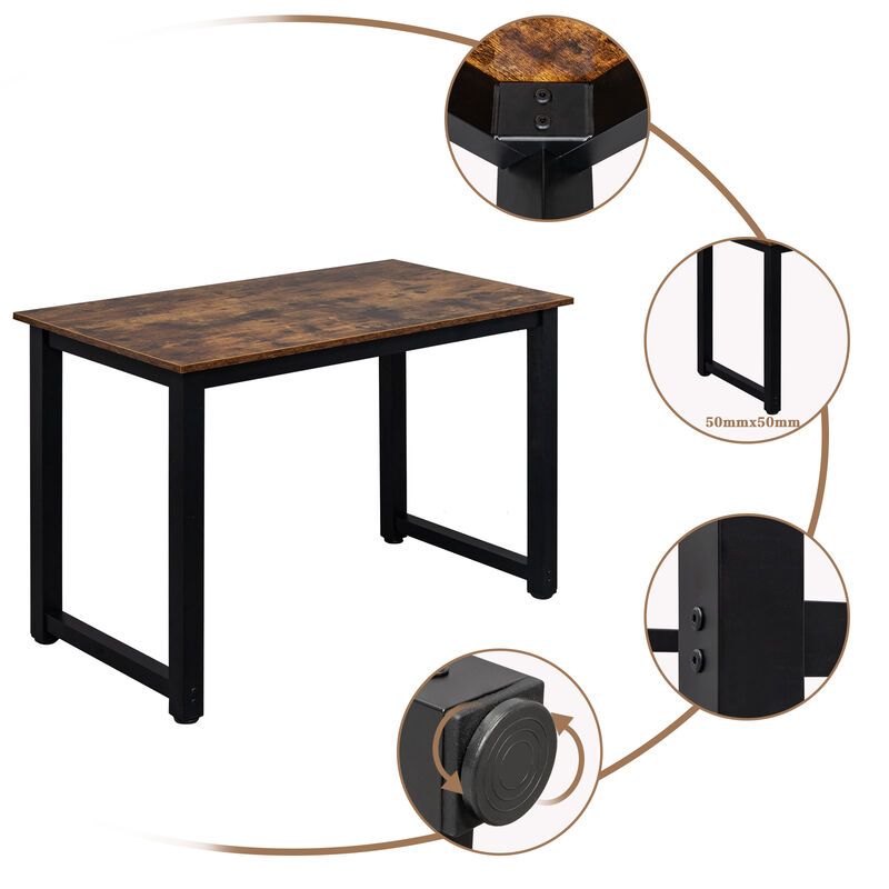 Wooden Computer Desk, High Strength Construction for Durable Home or Office Use