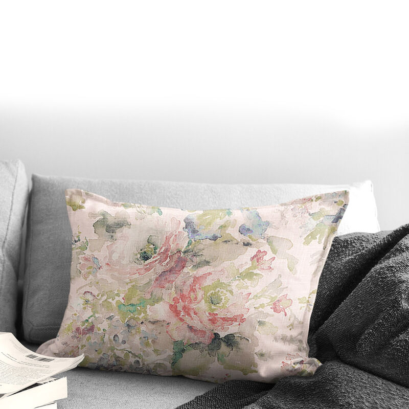 6ix Tailors Fine Linens Athena Linen Blush Decorative Throw Pillows