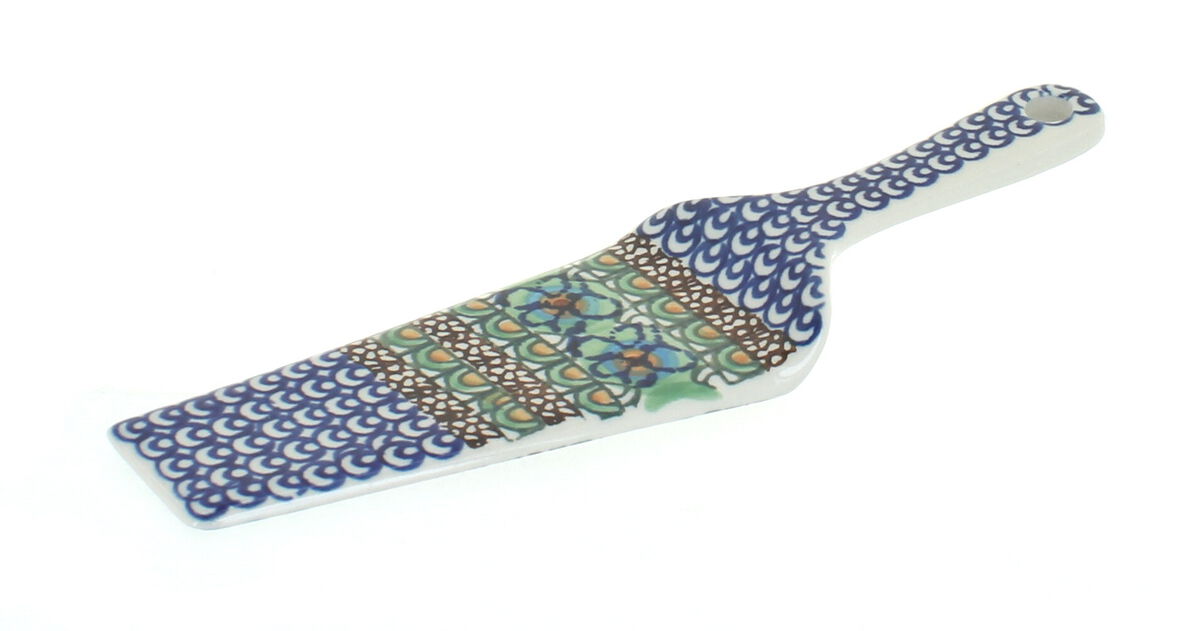 Blue Rose Polish Pottery Teresa Cake Server