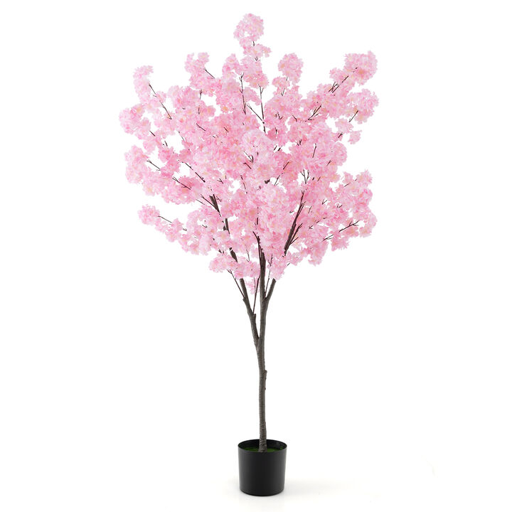 6.5 FT Artificial Cherry Blossom Tree with 1,170 Pink Flowers – Elegant Floral Decor for Events & Homes
