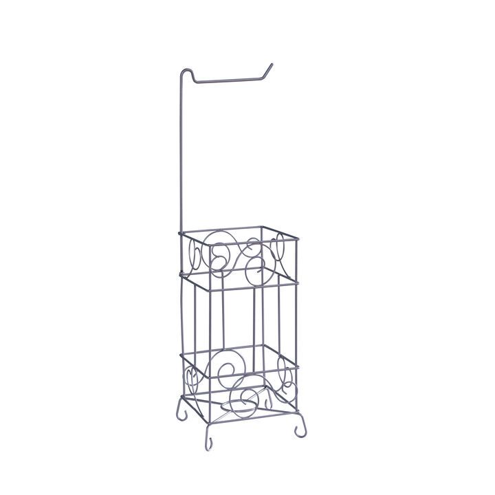 Toilet Paper Holder Stand Silver