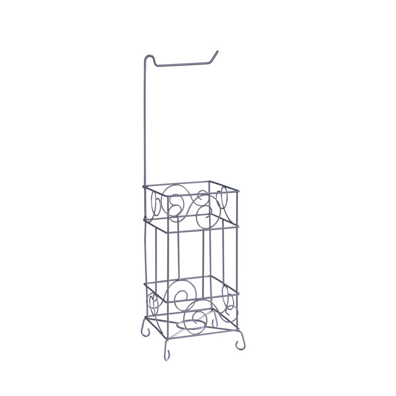 Toilet Paper Holder Stand Silver