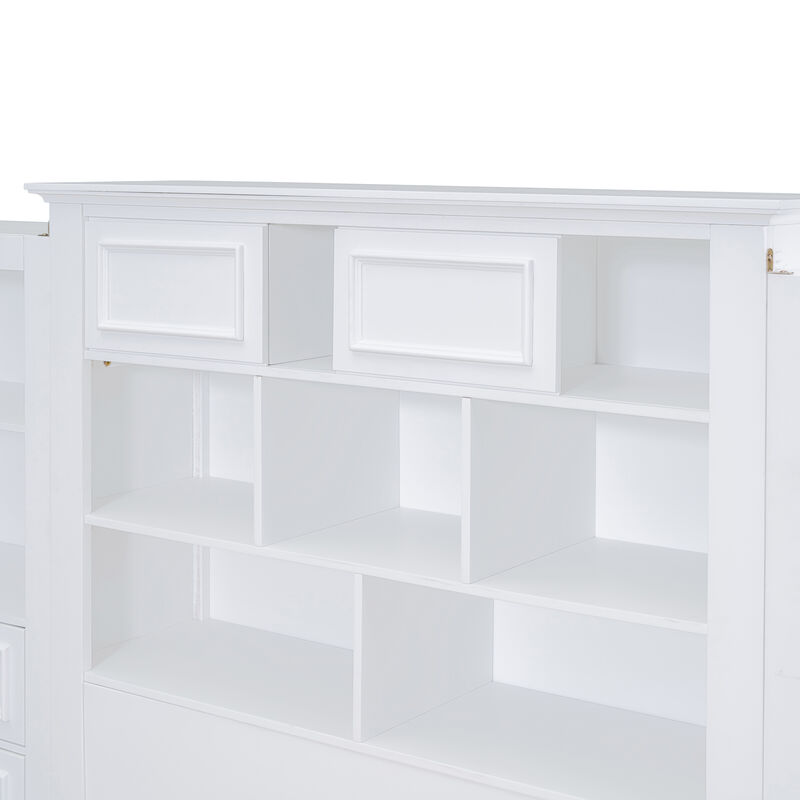 Merax Platform Bed with Storage Headboard