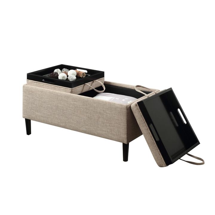 Convience Concept, Inc. Designs4Comfort Magnolia Storage Ottoman with Reversible Trays