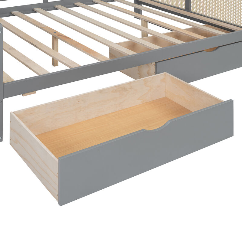 Merax Daybed Bed with 2 Drawers and Cabinet