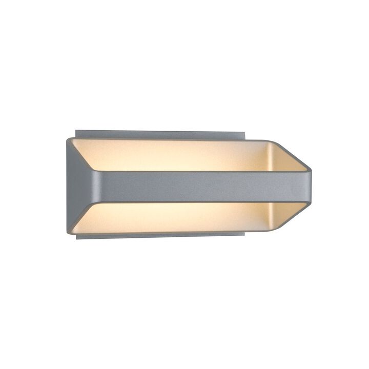VONN Lighting Up-Down integrated LED Wall Sconce Light in Silver
