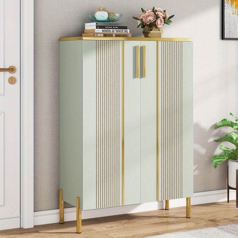 Shoe Cabinet with Doors, 5-Tier Shoe Storage Cabinet with Adjustable Shelves, Wooden Shoes Rack Shoe Storage Organizer for Entryway, Hallway, Closet, Living Room, Deck Boxes