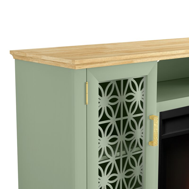 FESTIVO Farmhouse TV Stand with Electric Fireplace for up to 65" TVs