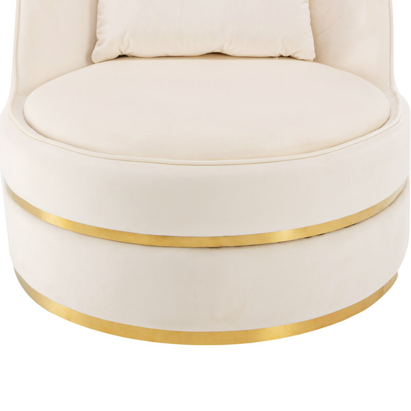 Merax Modern Velvet Upholstered Accent Chair