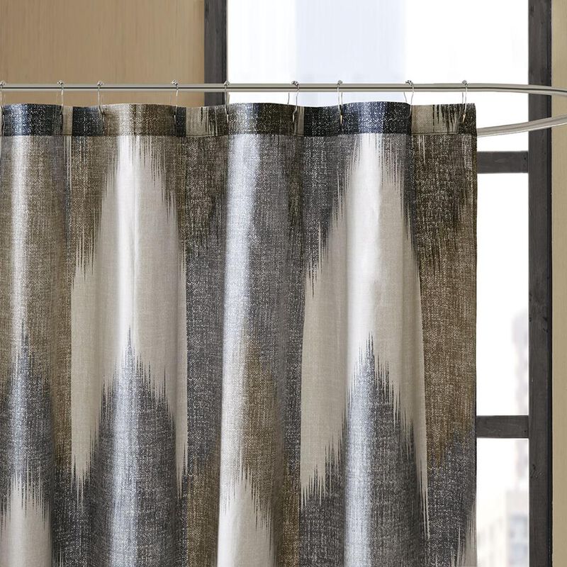 Belen Kox Chevron Print Cotton Shower Curtain, Belen Kox