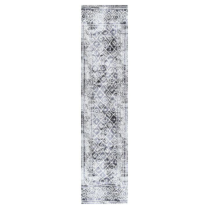 Iften Moroccan Geometric Distressed Area Rug