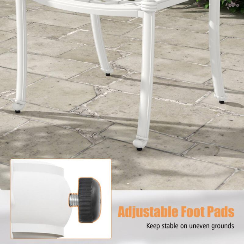 Hivvago Cast Aluminum Patio Chairs Set of 2 with Armrests