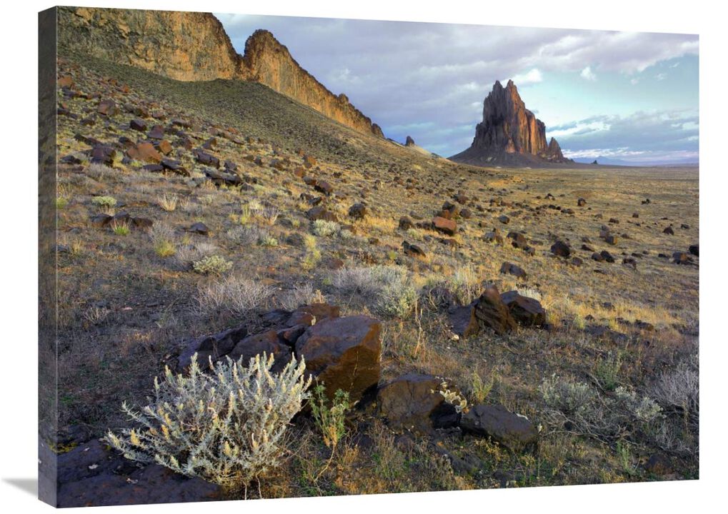 Shiprock, the basalt core of an extinct volcano, New Mexico-Canvas Art-32x24