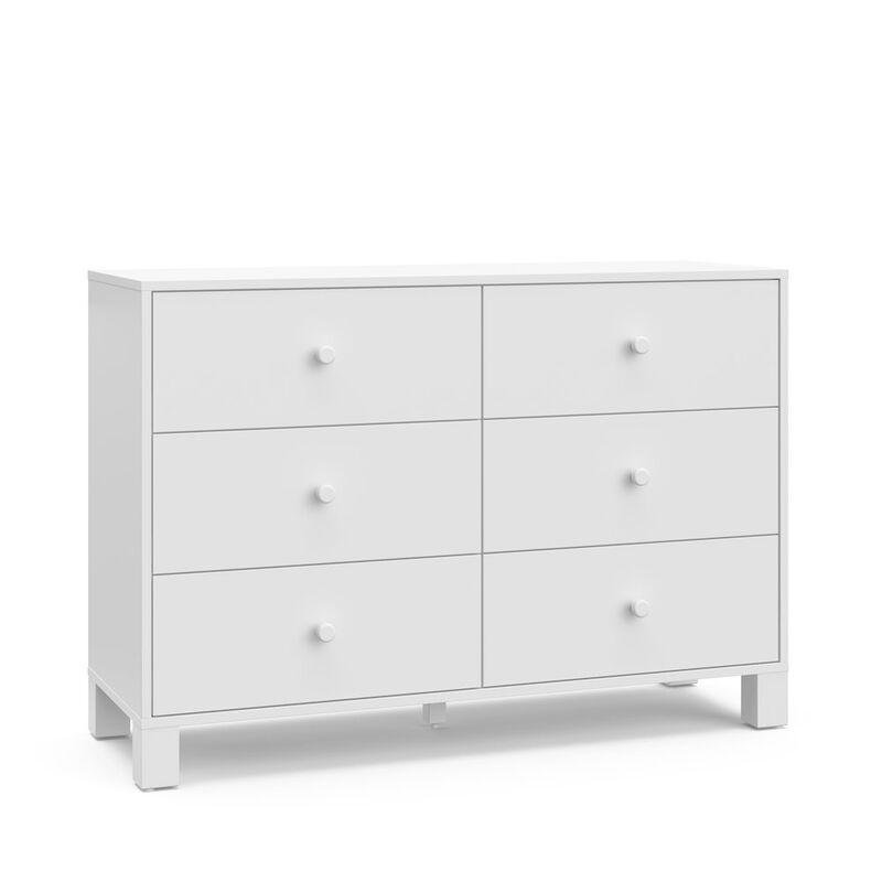 Storkcraft California 6-Drawer Double Dresser (White)