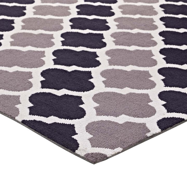 Lida Moroccan Trellis 5x8 Area Rug - Charcoal and Black